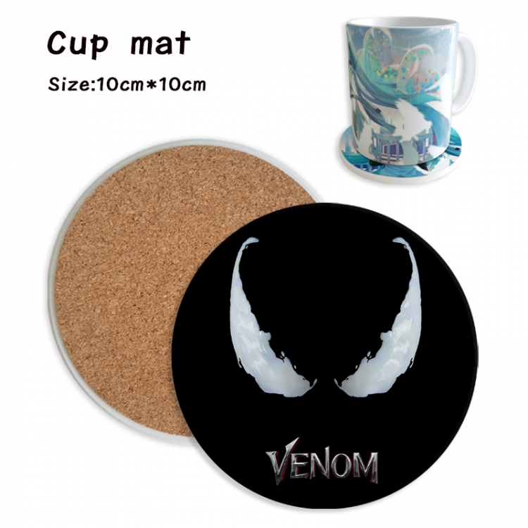 venom Anime ceramic water absorbing and heat insulating coasters price for 5 pcs