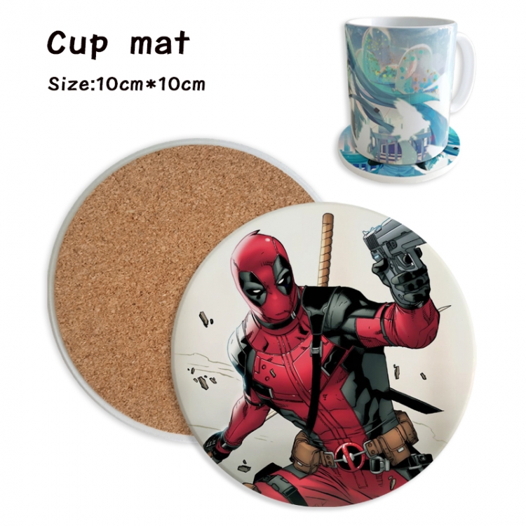 Deadpool Anime ceramic water absorbing and heat insulating coasters price for 5 pcs