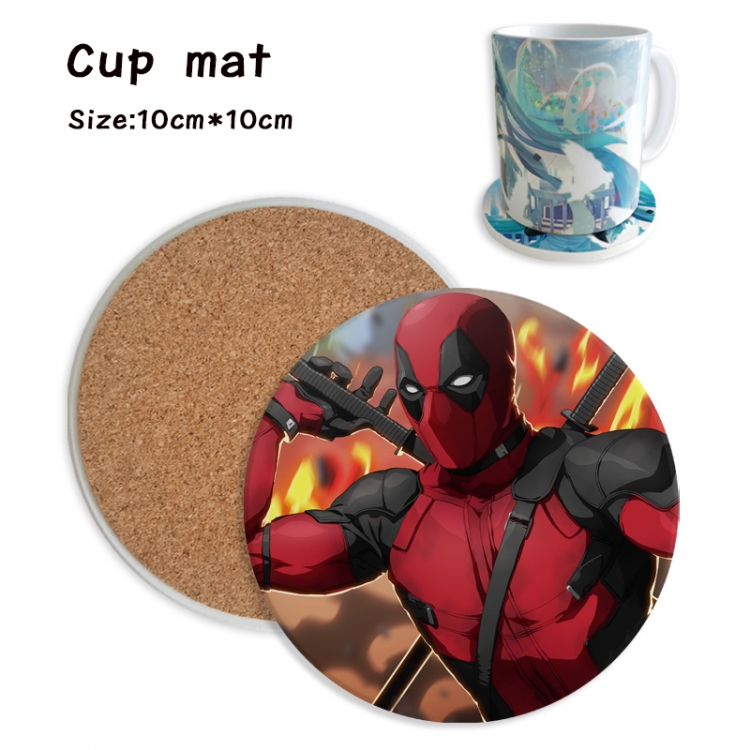 Deadpool Anime ceramic water absorbing and heat insulating coasters price for 5 pcs