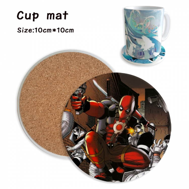Deadpool Anime ceramic water absorbing and heat insulating coasters price for 5 pcs