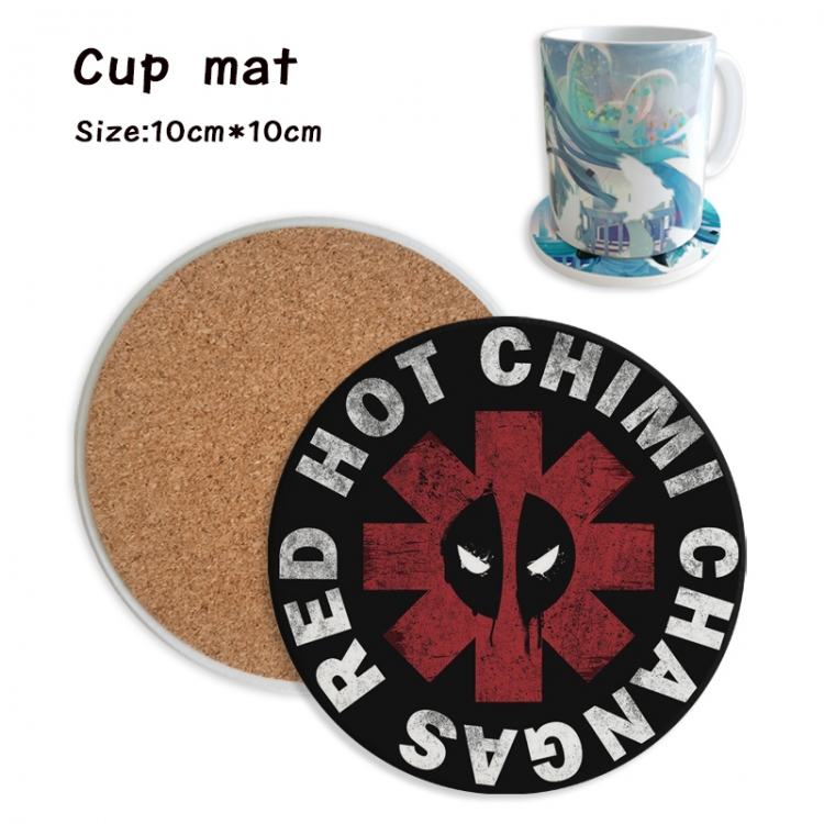 Deadpool Anime ceramic water absorbing and heat insulating coasters price for 5 pcs