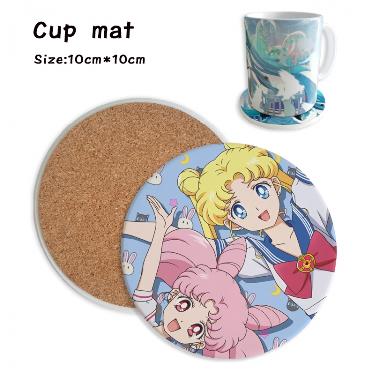 sailormoon Anime ceramic water absorbing and heat insulating coasters price for 5 pcs