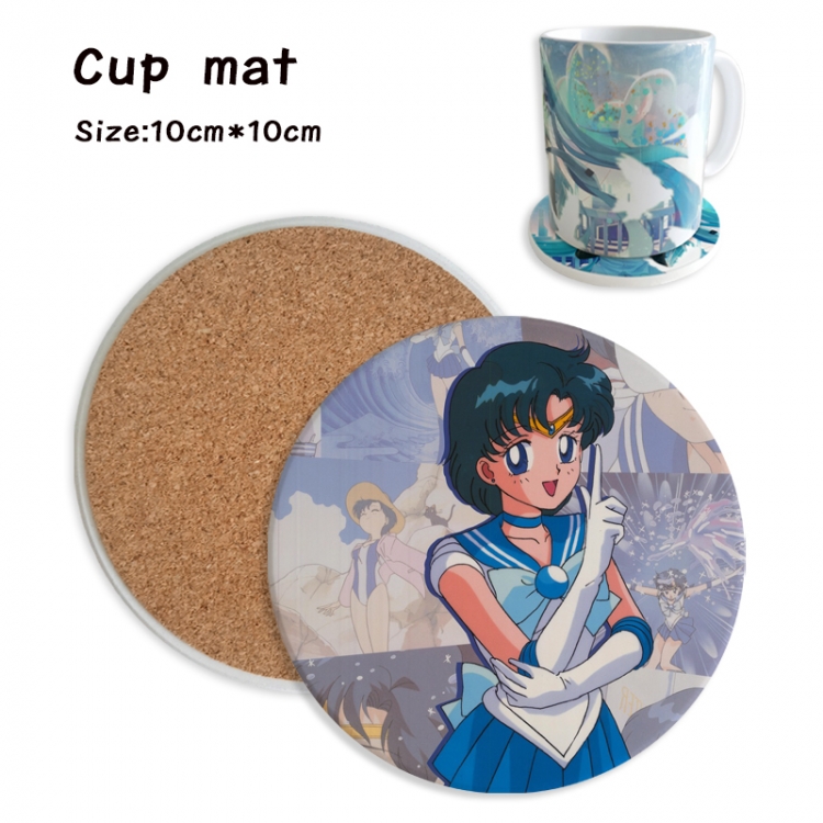 sailormoon Anime ceramic water absorbing and heat insulating coasters price for 5 pcs