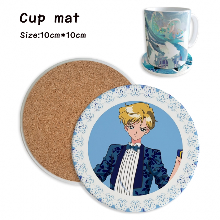 sailormoon Anime ceramic water absorbing and heat insulating coasters price for 5 pcs
