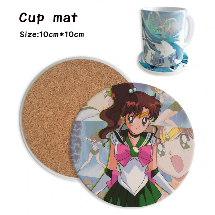 sailormoon Anime ceramic water absorbing and heat insulating coasters price for 5 pcs