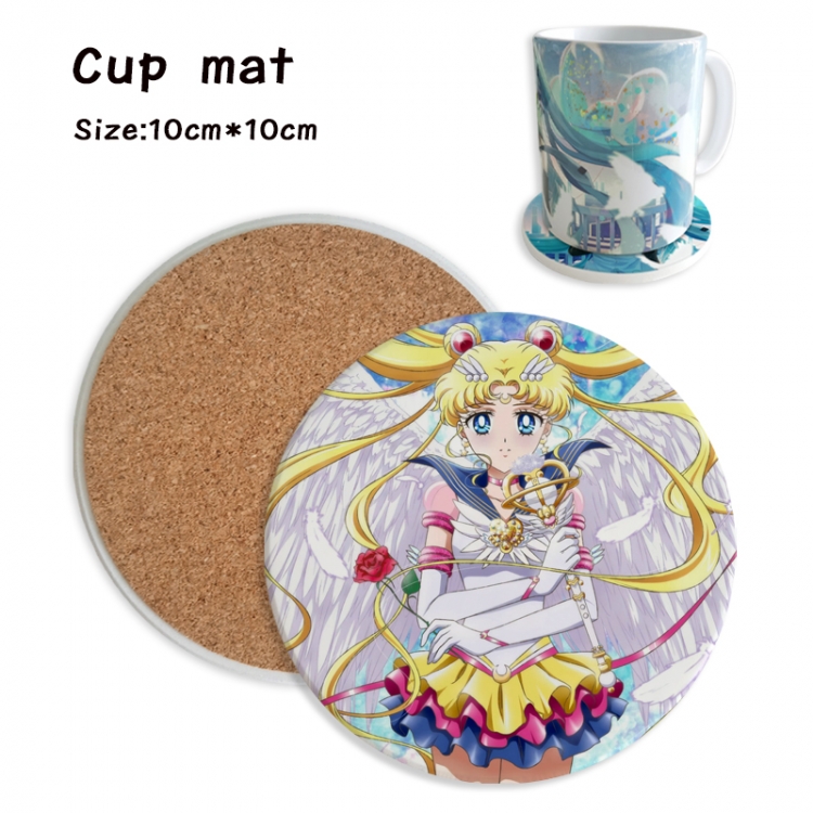 sailormoon Anime ceramic water absorbing and heat insulating coasters price for 5 pcs