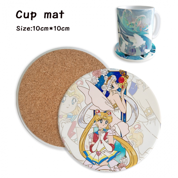 sailormoon Anime ceramic water absorbing and heat insulating coasters price for 5 pcs