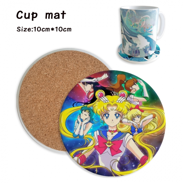 sailormoon Anime ceramic water absorbing and heat insulating coasters price for 5 pcs
