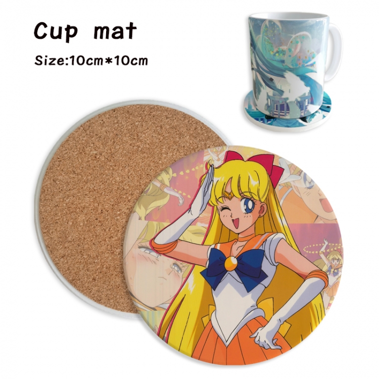 sailormoon Anime ceramic water absorbing and heat insulating coasters price for 5 pcs
