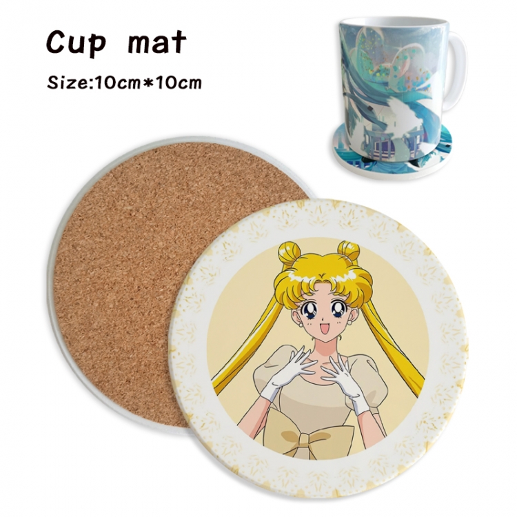 sailormoon Anime ceramic water absorbing and heat insulating coasters price for 5 pcs