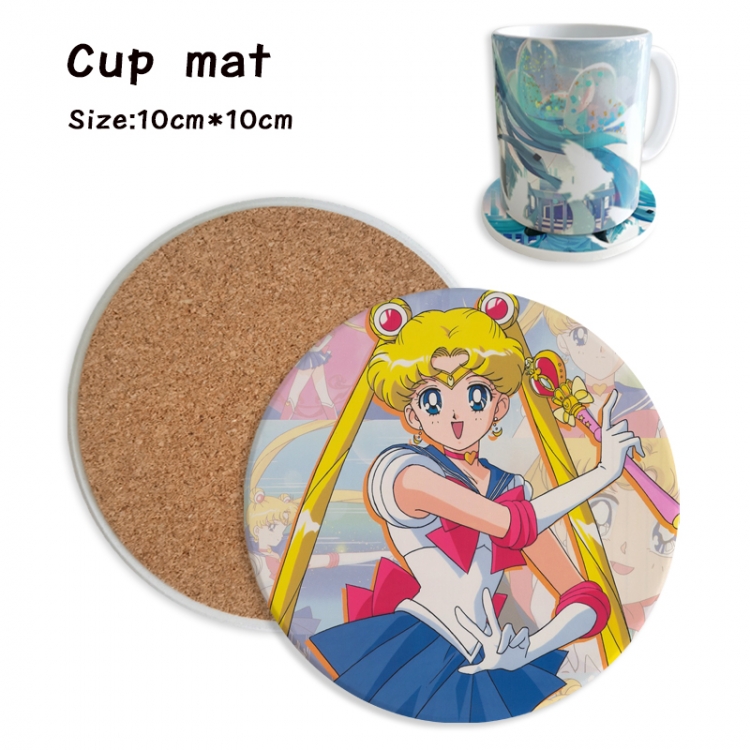 sailormoon Anime ceramic water absorbing and heat insulating coasters price for 5 pcs