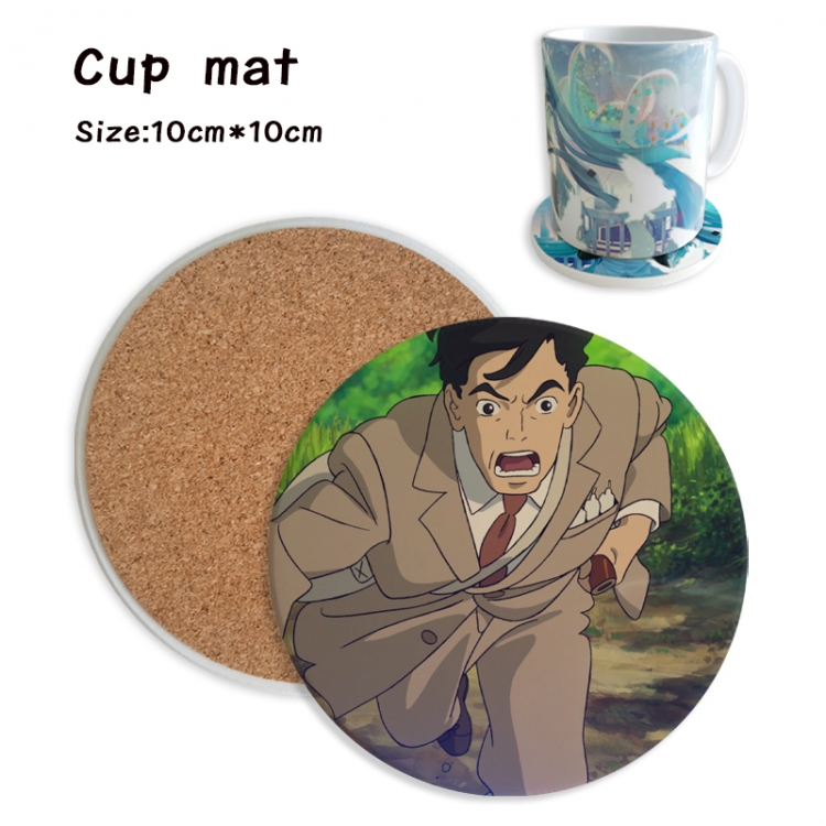 The Boy and the Heron Anime ceramic water absorbing and heat insulating coasters price for 5 pcs
