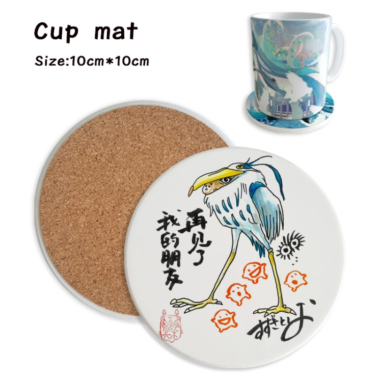 The Boy and the Heron Anime ceramic water absorbing and heat insulating coasters price for 5 pcs