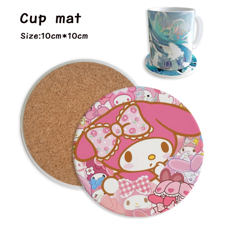 sanrio Anime ceramic water absorbing and heat insulating coasters price for 5 pcs