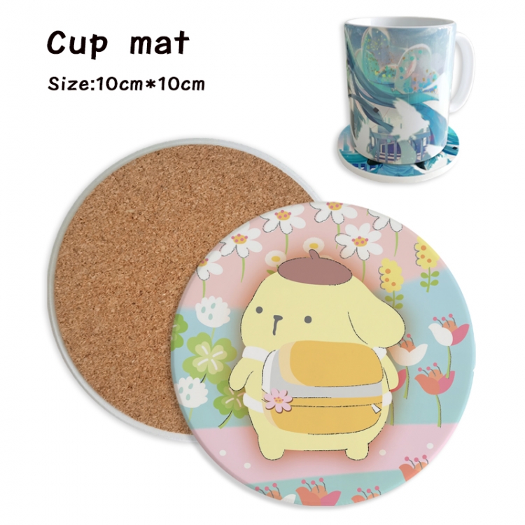 sanrio Anime ceramic water absorbing and heat insulating coasters price for 5 pcs