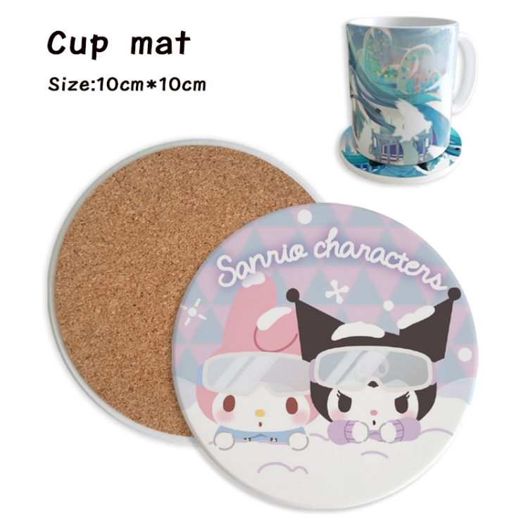 sanrio Anime ceramic water absorbing and heat insulating coasters price for 5 pcs