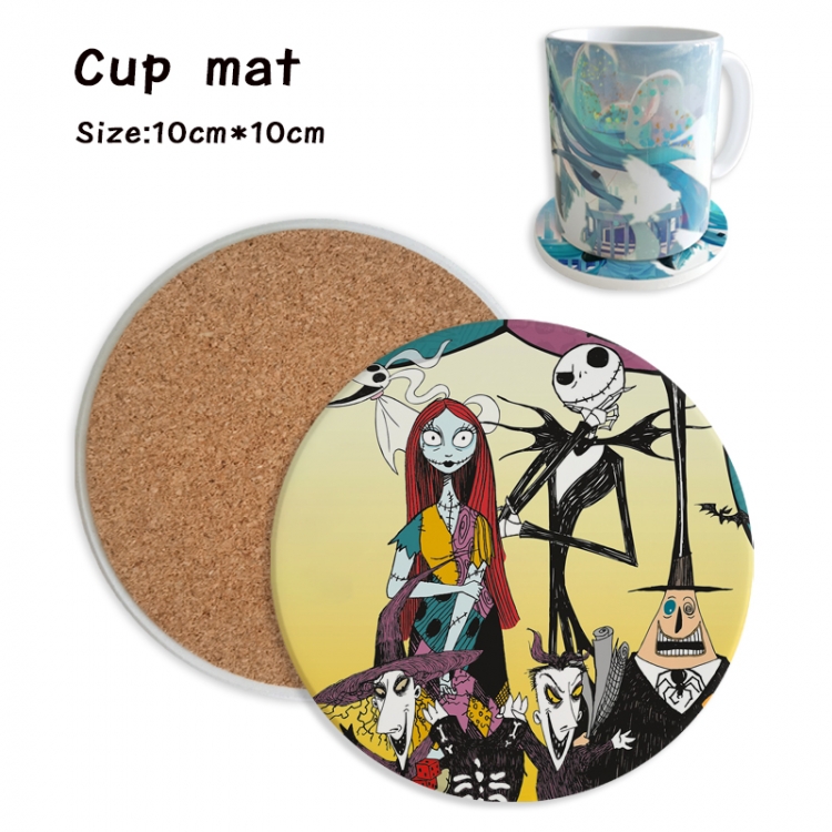 The Nightmare Before Christmas Anime ceramic water absorbing and heat insulating coasters price for 5 pcs