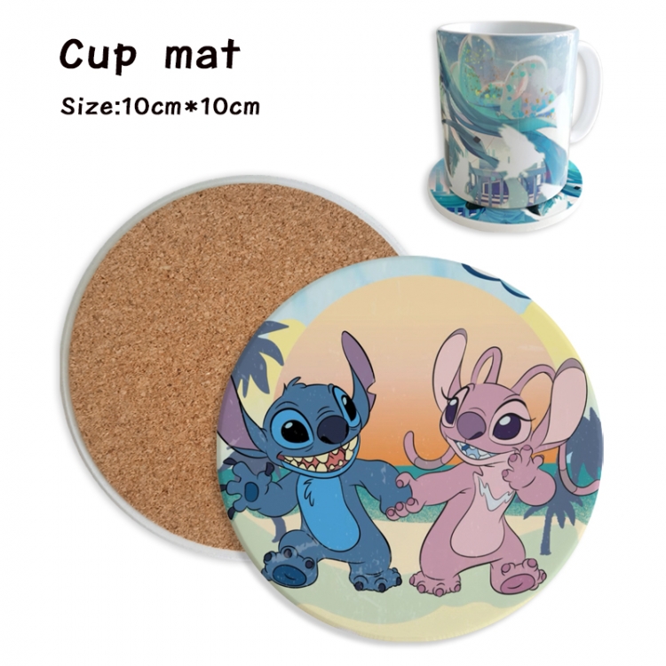 Lilo & Stitch Anime ceramic water absorbing and heat insulating coasters price for 5 pcs