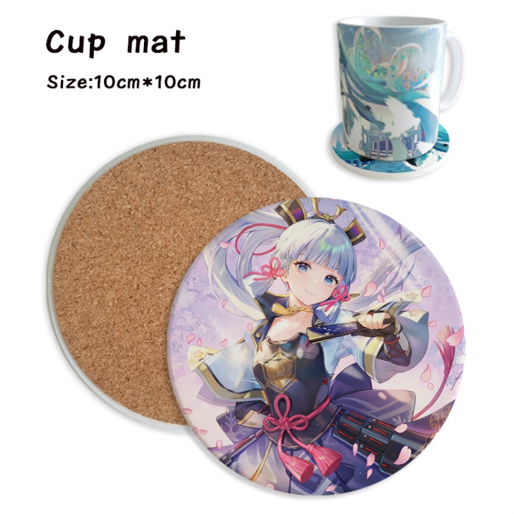 Genshin Impact Anime ceramic water absorbing and heat insulating coasters price for 5 pcs