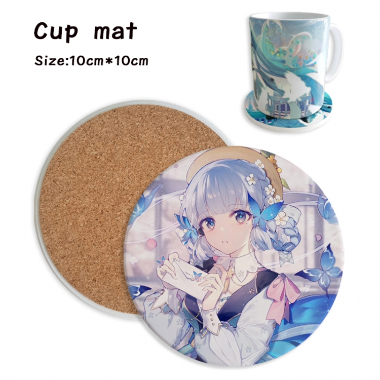 Genshin Impact Anime ceramic water absorbing and heat insulating coasters price for 5 pcs