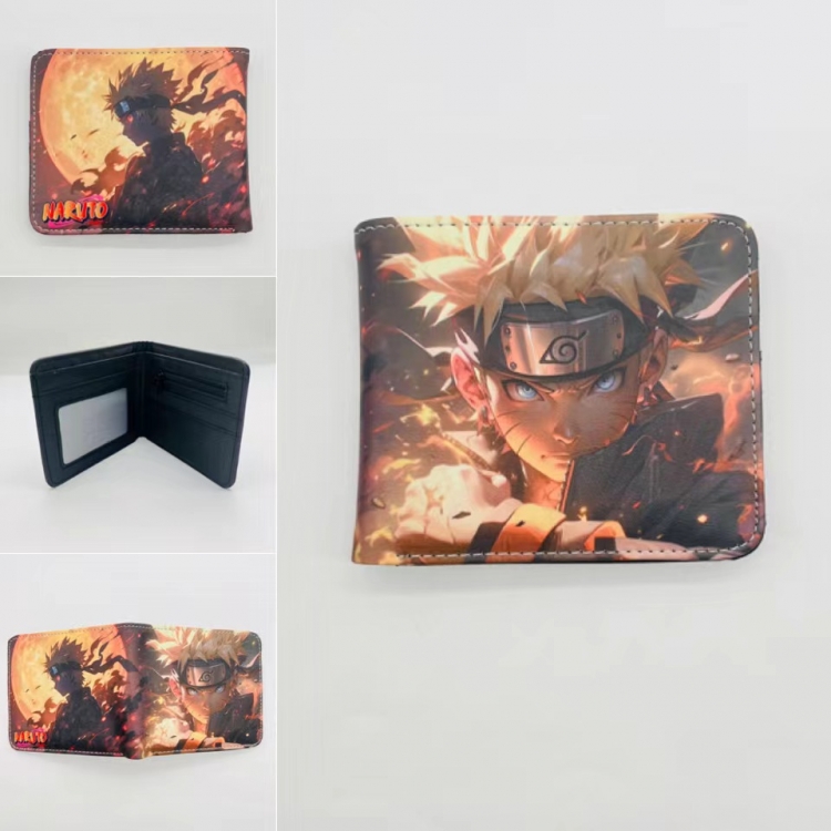 Naruto Full color Two fold short card case wallet 11X9.5CM  