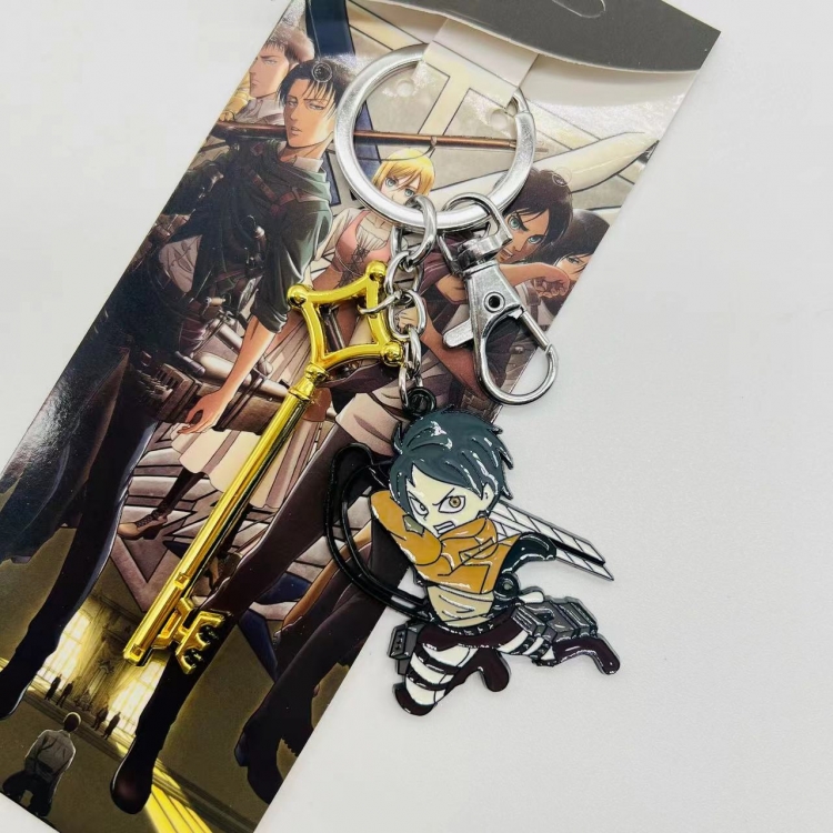 Shingeki no Kyojin Anime character 2 pendant keychain backpack pendant