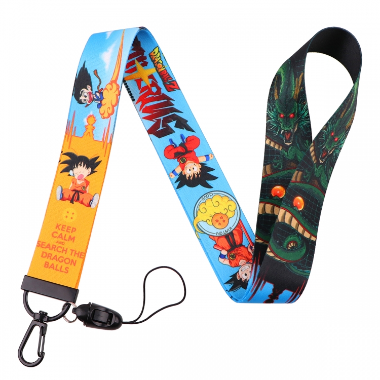 DRAGON BALL Black buckle long mobile phone lanyard 45cm price for 10 pcs  NR1104