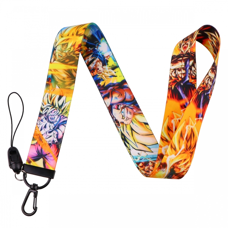 DRAGON BALL Black buckle long mobile phone lanyard 45cm price for 10 pcs NR1110