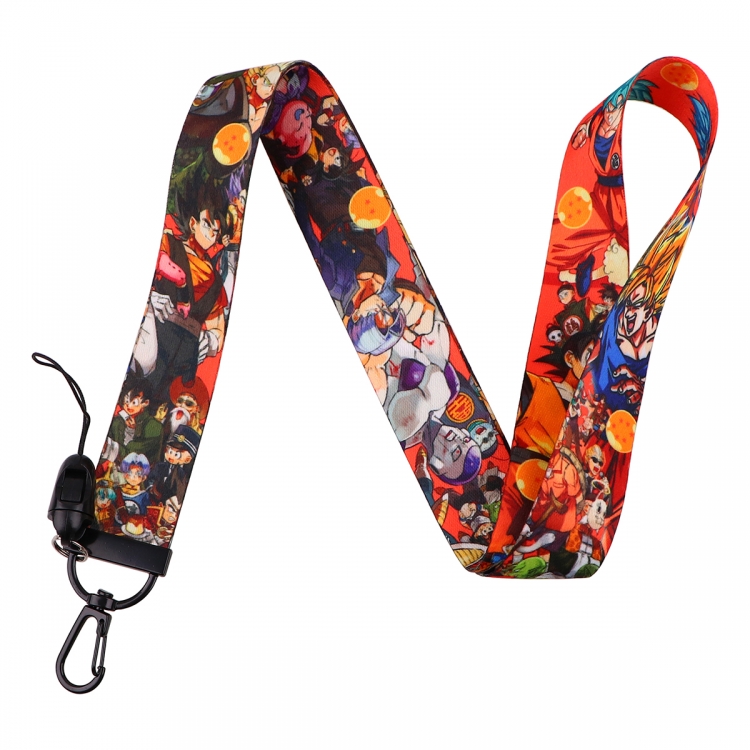 DRAGON BALL Black buckle long mobile phone lanyard 45cm price for 10 pcs  NR1113