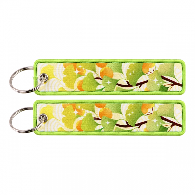 Hydrochoerus hydrochaeris Double sided color woven label keychain with thickened hanging rope 13x3cm 10G price for 5 pcs