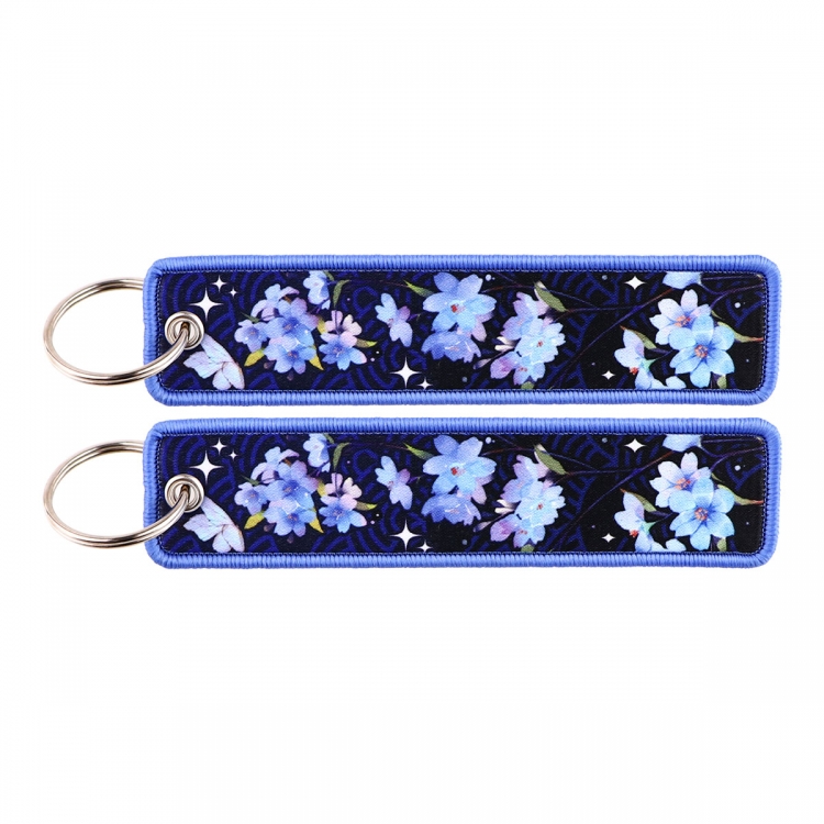 Hydrochoerus hydrochaeris Double sided color woven label keychain with thickened hanging rope 13x3cm 10G price for 5 pcs