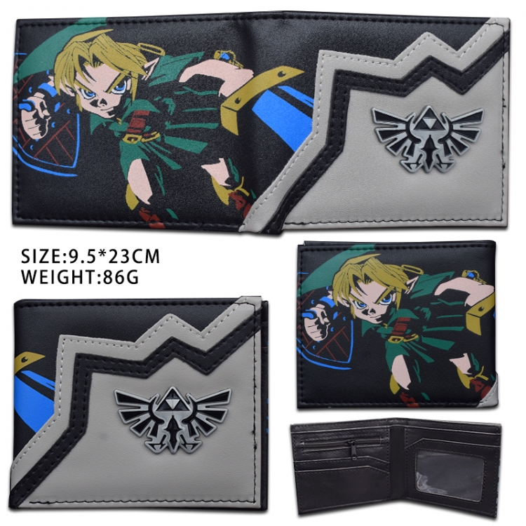 The Legend of Zelda  Hardware PU wallet short two-fold wallet 9.5X23.5CM 86G