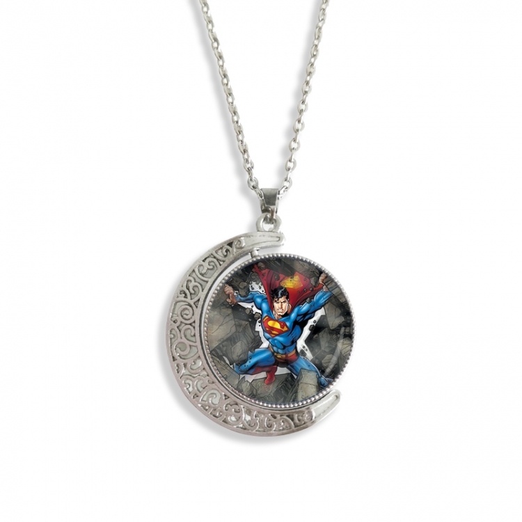 Superman Anime Double sided Crystal Rotating Gem Necklace price for 5 pcs