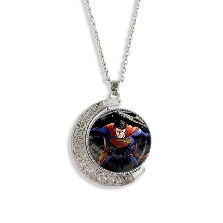 Superman Anime Double sided Crystal Rotating Gem Necklace price for 5 pcs