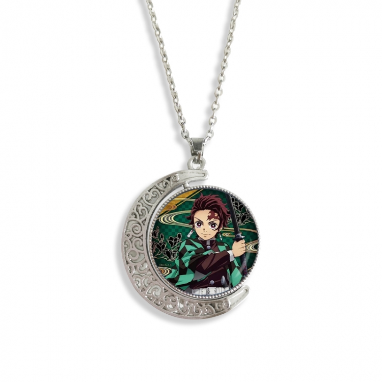 Demon Slayer Kimets Anime Double sided Crystal Rotating Gem Necklace price for 5 pcs