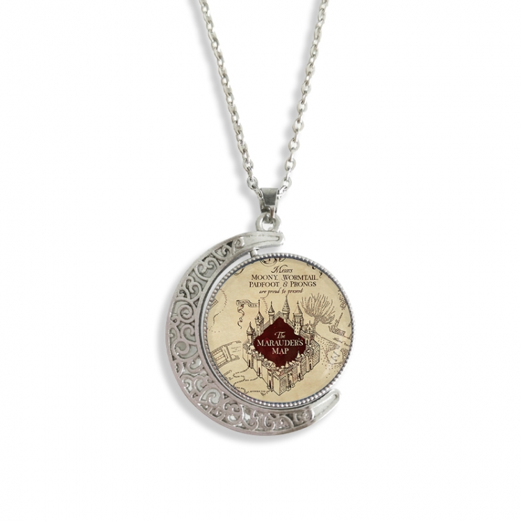 Harry Potter Anime Double sided Crystal Rotating Gem Necklace price for 5 pcs