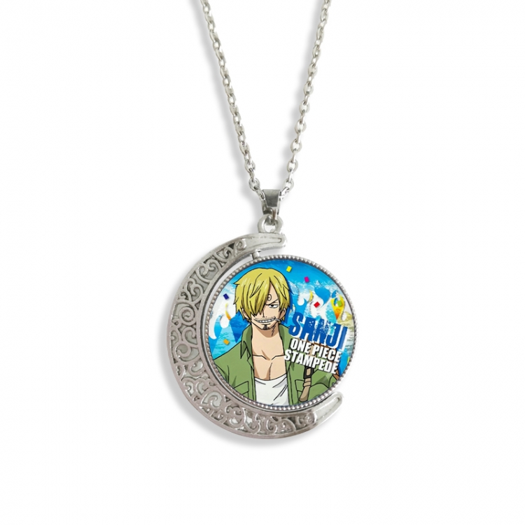 One Piece Anime Double sided Crystal Rotating Gem Necklace price for 5 pcs