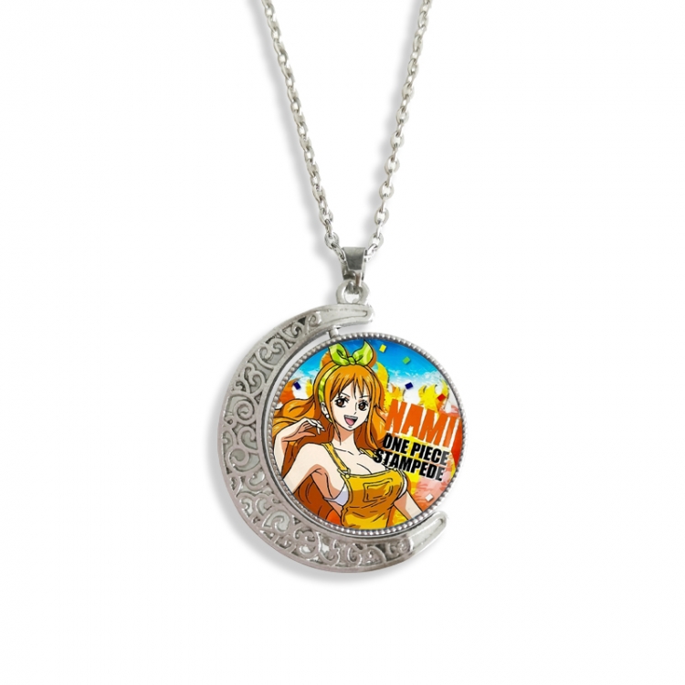 One Piece Anime Double sided Crystal Rotating Gem Necklace price for 5 pcs