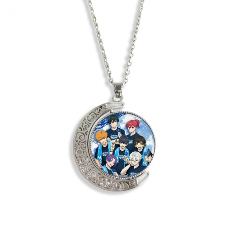 BLUE LOCK Anime Double sided Crystal Rotating Gem Necklace price for 5 pcs