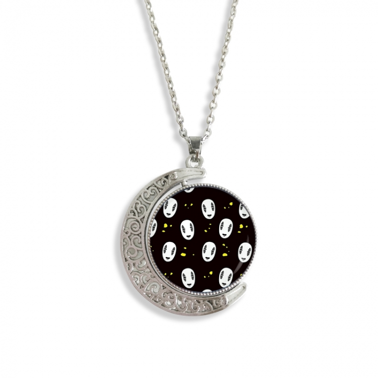 TOTORO Anime Double sided Crystal Rotating Gem Necklace price for 5 pcs