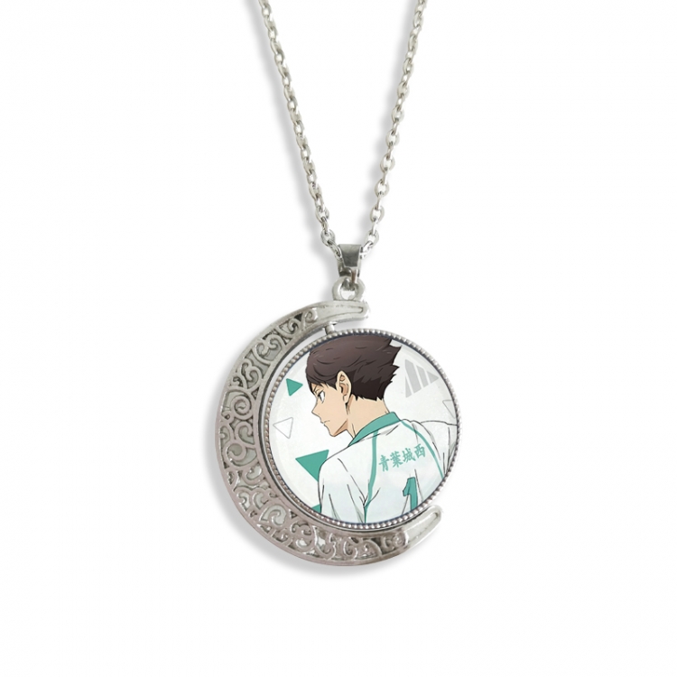 Haikyuu!! Anime Double sided Crystal Rotating Gem Necklace price for 5 pcs