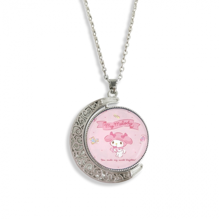 sanrio Anime Double sided Crystal Rotating Gem Necklace price for 5 pcs