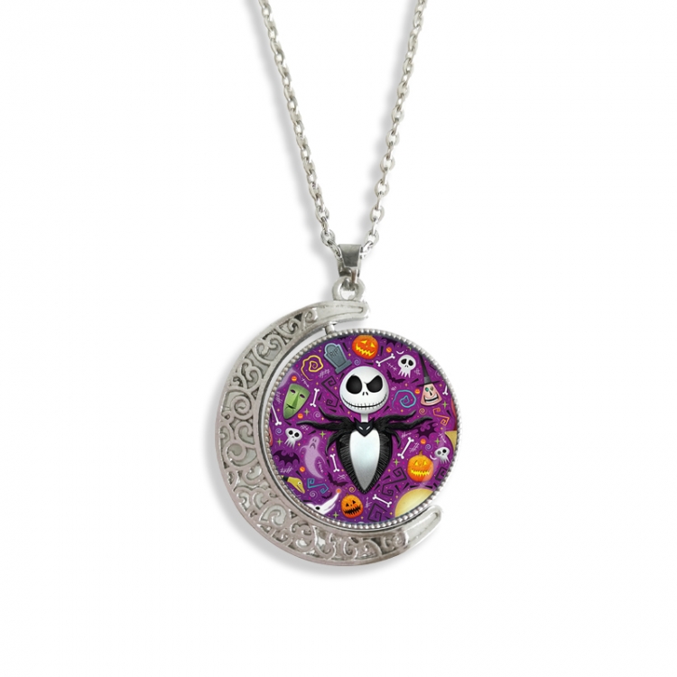 The Nightmare Before Christmas Anime Double sided Crystal Rotating Gem Necklace price for 5 pcs