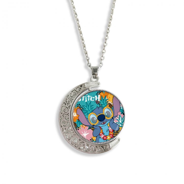 Lilo & Stitch Anime Double sided Crystal Rotating Gem Necklace price for 5 pcs