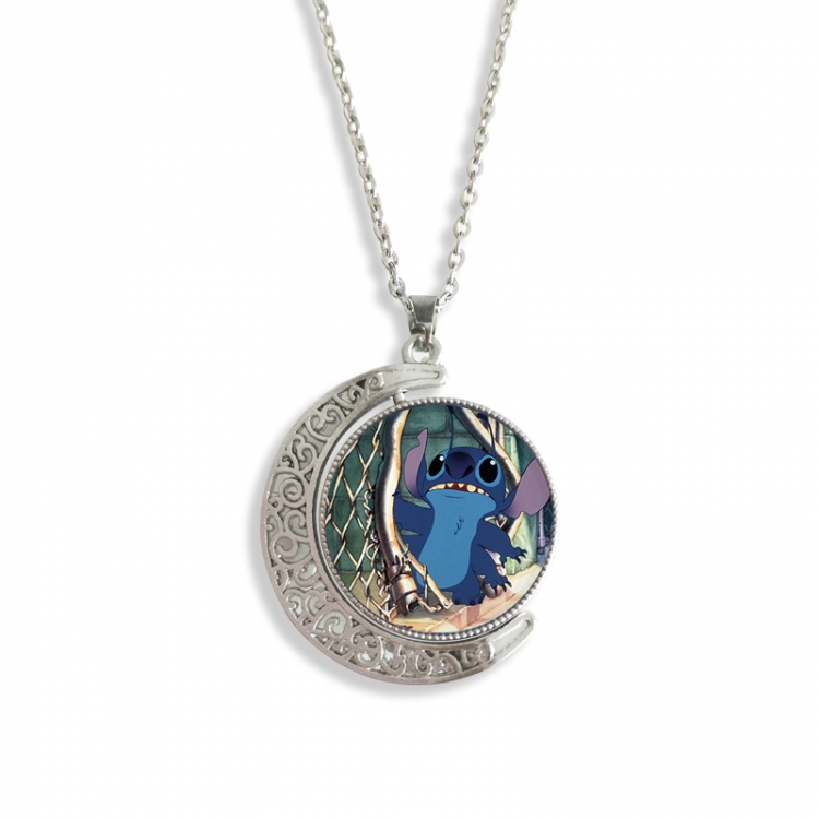 Lilo & Stitch Anime Double sided Crystal Rotating Gem Necklace price for 5 pcs