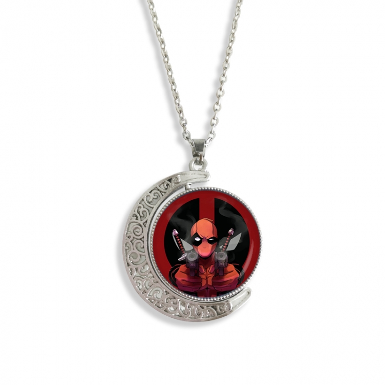 Deadpool Anime Double sided Crystal Rotating Gem Necklace price for 5 pcs
