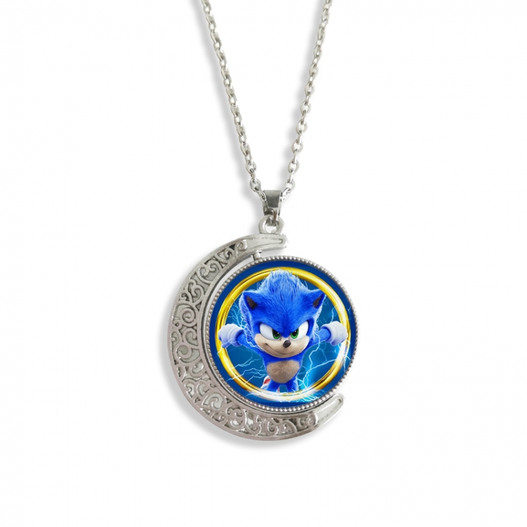 Sonic The Hedgehog Anime Double sided Crystal Rotating Gem Necklace price for 5 pcs