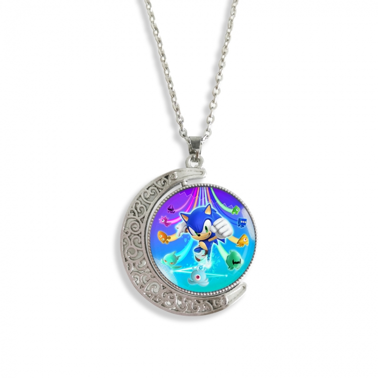 Sonic The Hedgehog Anime Double sided Crystal Rotating Gem Necklace price for 5 pcs