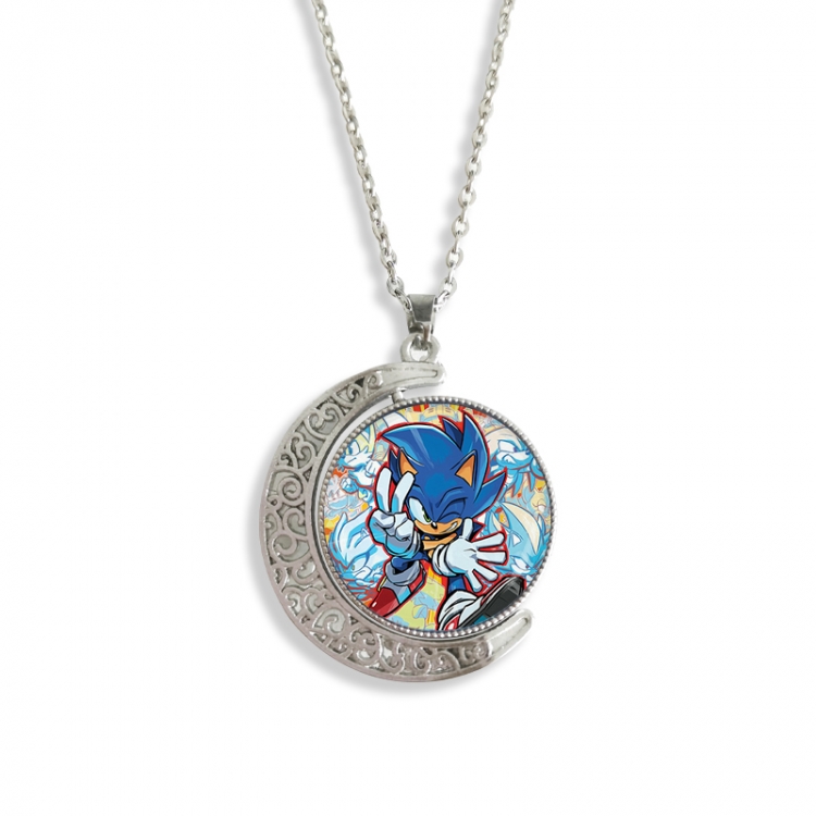 Sonic The Hedgehog Anime Double sided Crystal Rotating Gem Necklace price for 5 pcs