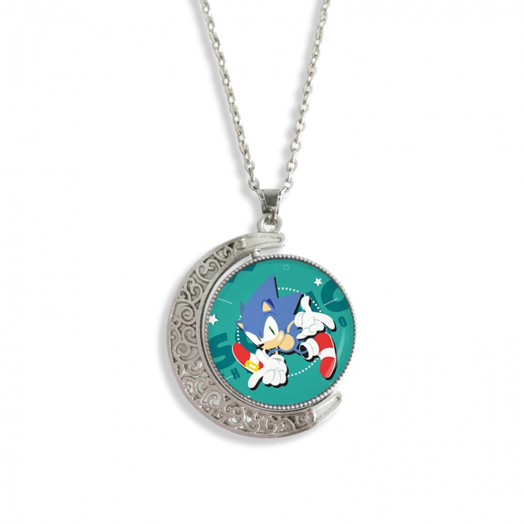 Sonic The Hedgehog Anime Double sided Crystal Rotating Gem Necklace price for 5 pcs